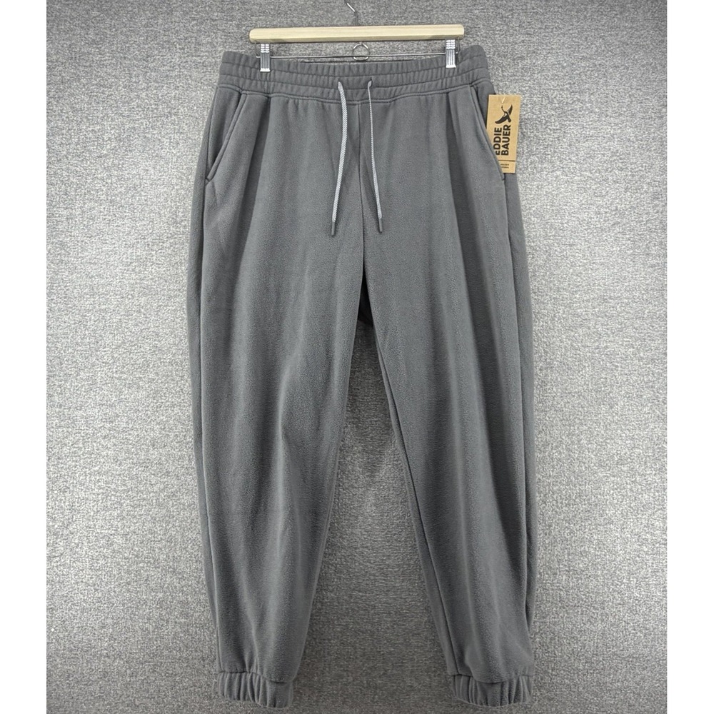 Eddie Bauer Sienna Jogger Fleece Pants Women Size XL Gray NEW